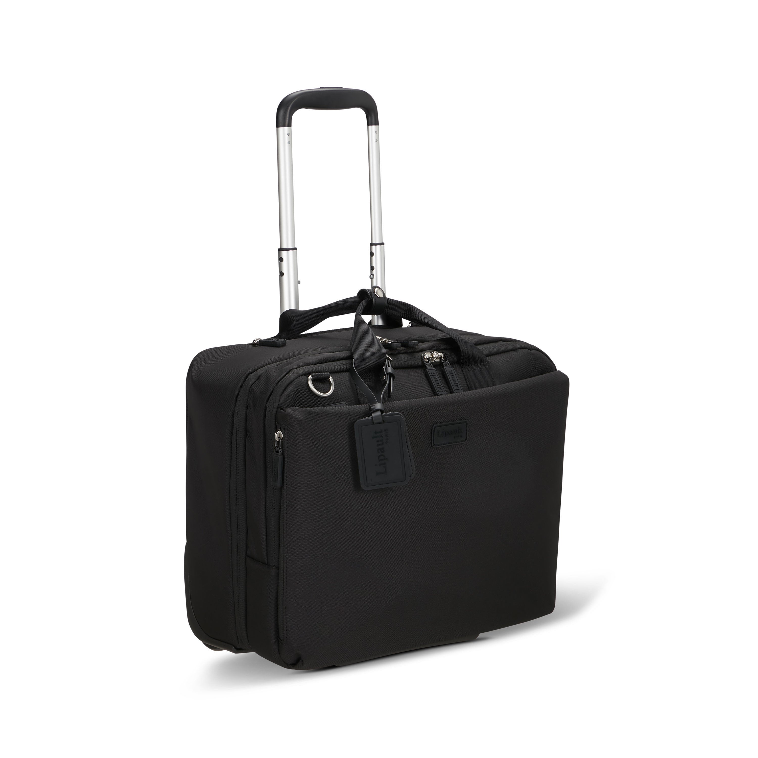 Lipault 4BIZ Rolling Tote, Black, Front 3/4 Image image number 3